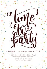 Time To Party - Party Invitation